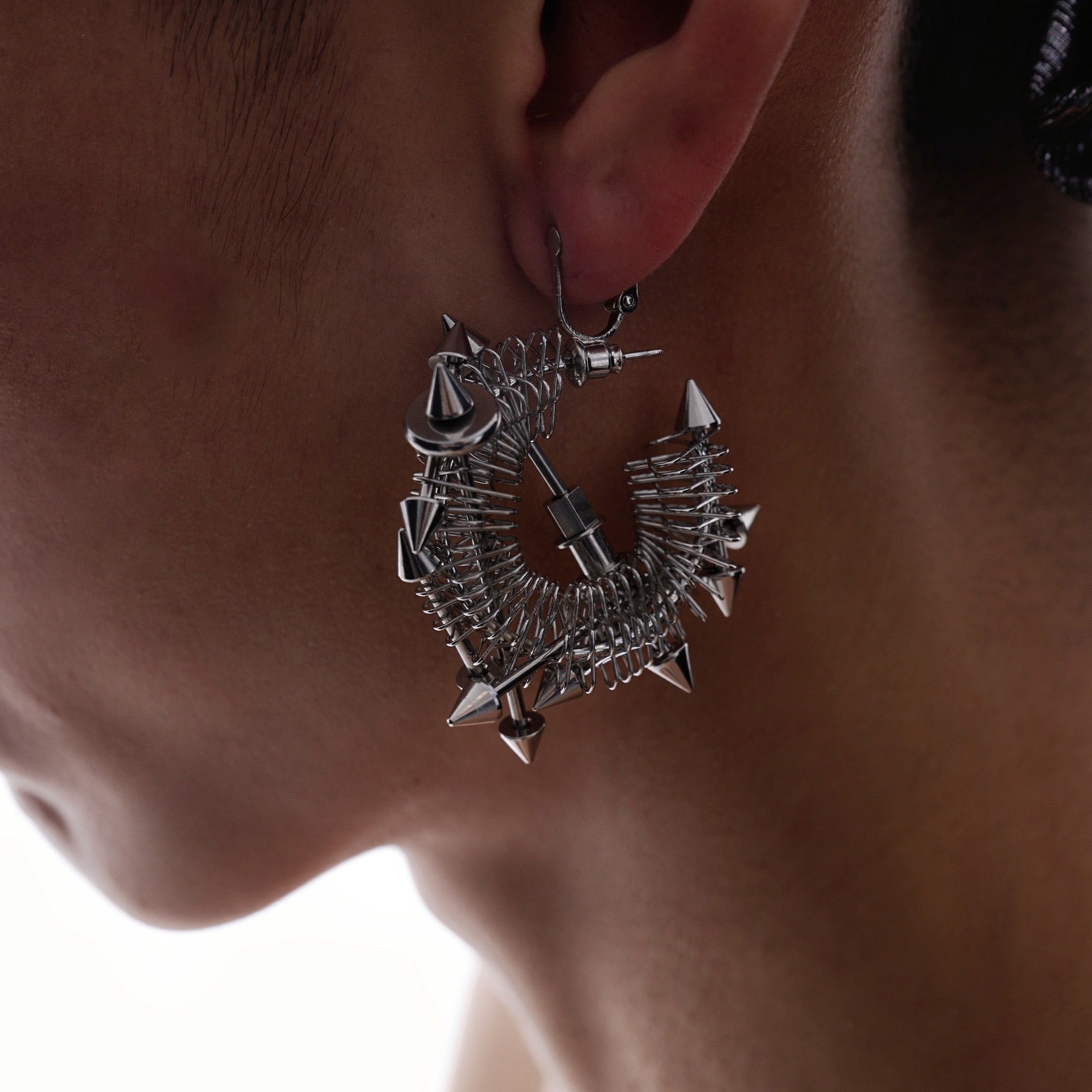 Hardcore Rivet Spring Earrings