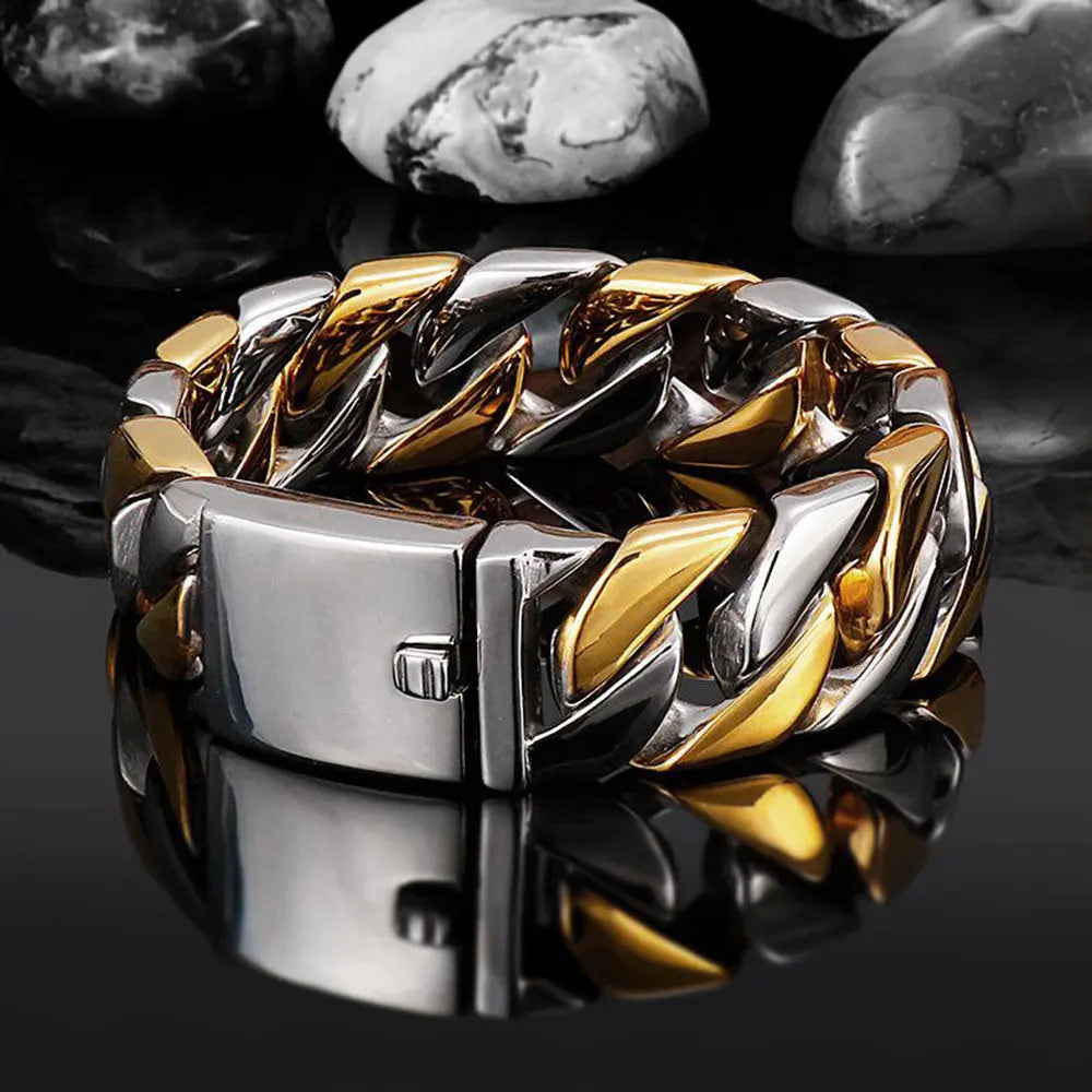 Heavy Metal Buckle Stainless Steel Bracelet VRAFI