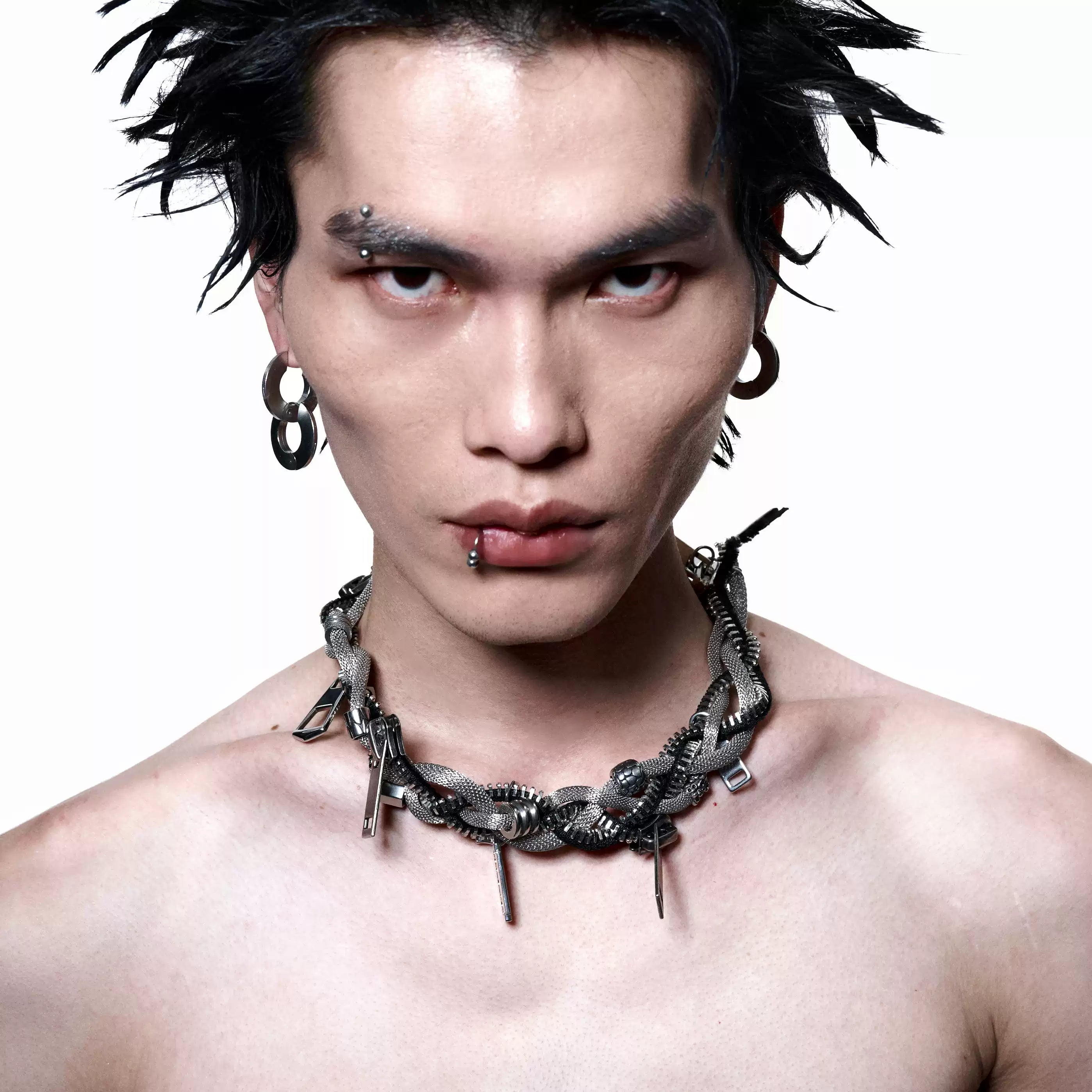 Heavy Metal Mechanical Style Futuristic Necklace