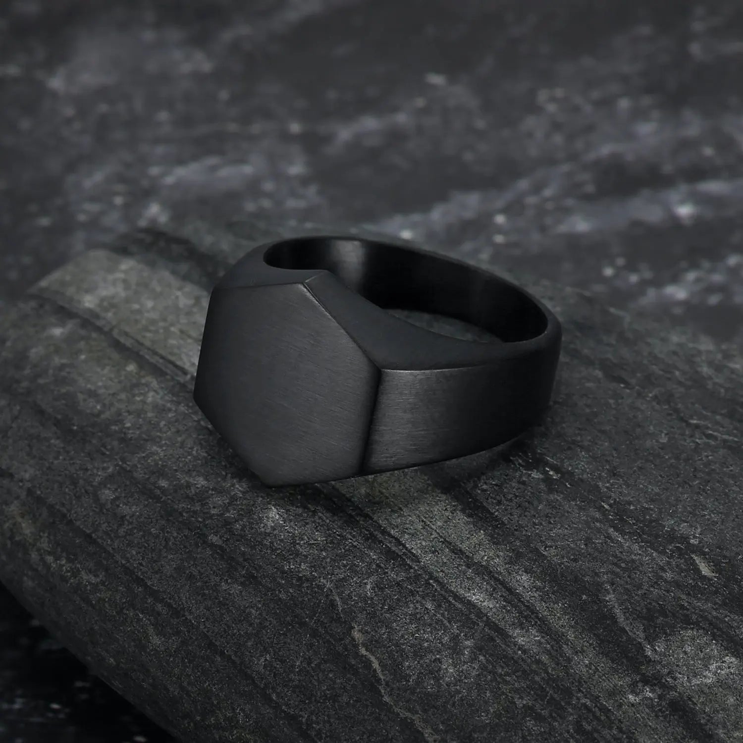 Hexagon Stainless Steel Ring - Vrafi Jewelry