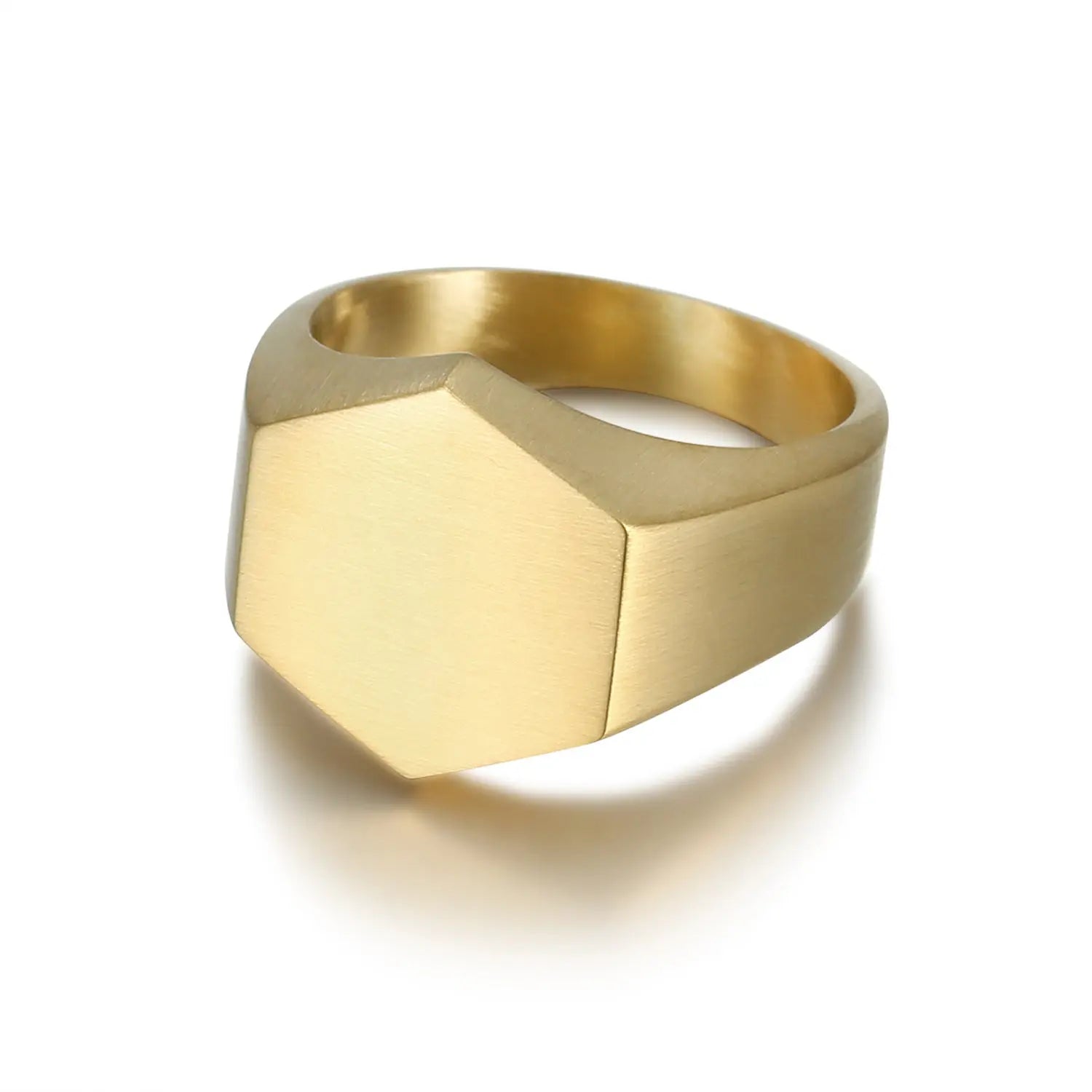 Hexagon Stainless Steel Ring - Vrafi Jewelry
