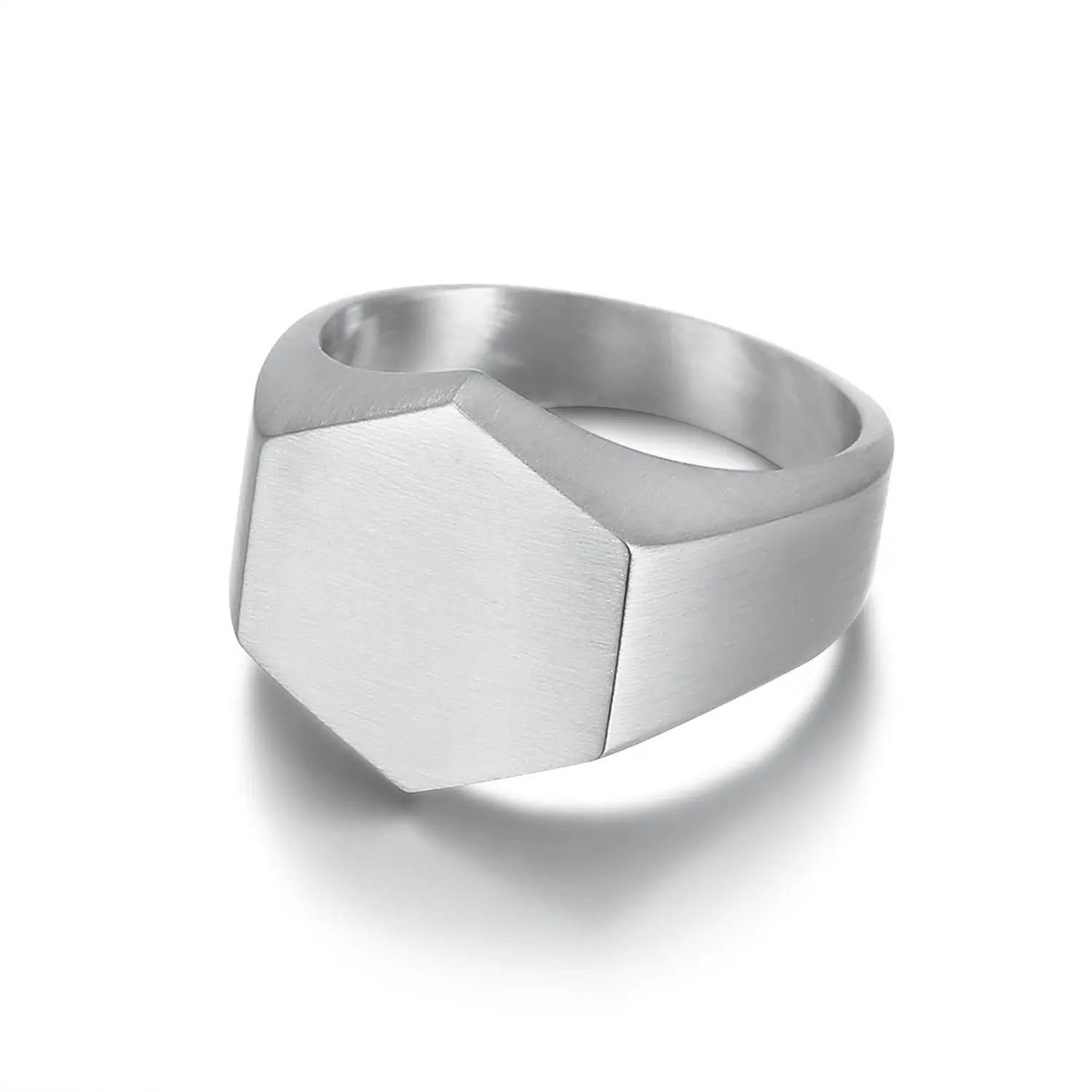 Hexagon Stainless Steel Ring - Vrafi Jewelry
