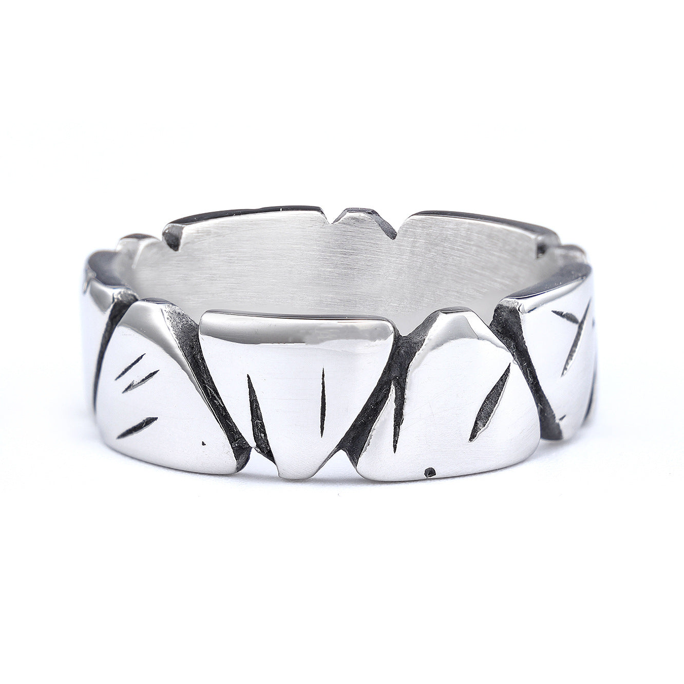 Hip Hop Wolf Paw Scratch Stainless Steel Ring-Vrafi Jewelry