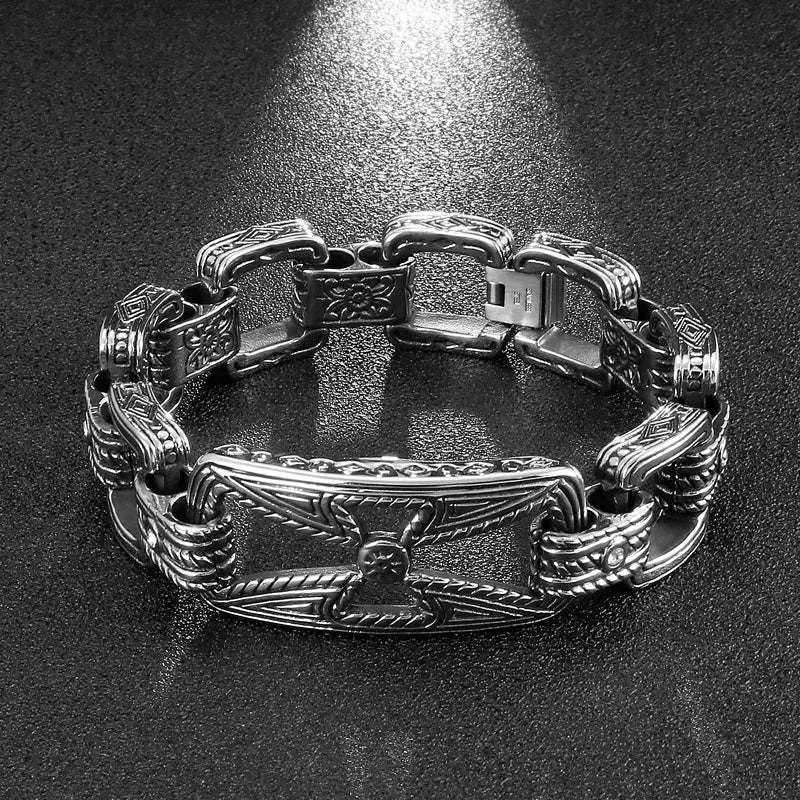 Hollow Cross Stainless Steel Bracelet VRAFI