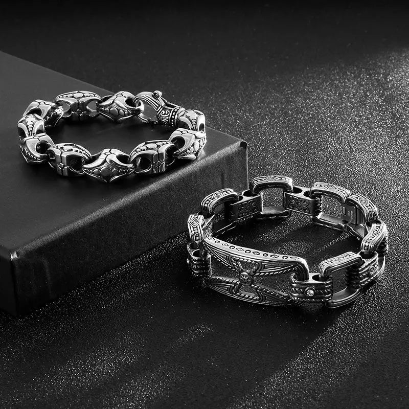 Hollow Cross Stainless Steel Bracelet VRAFI