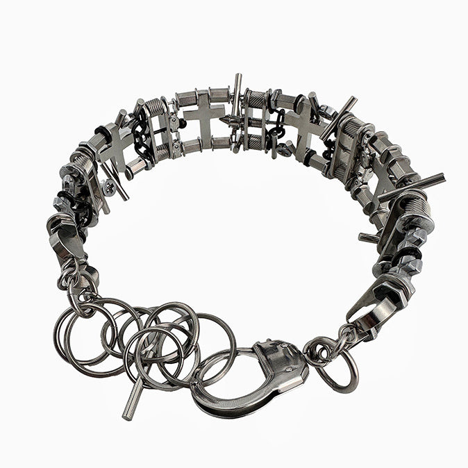 Industrial Parts Beaded Wide Clavicle Chain