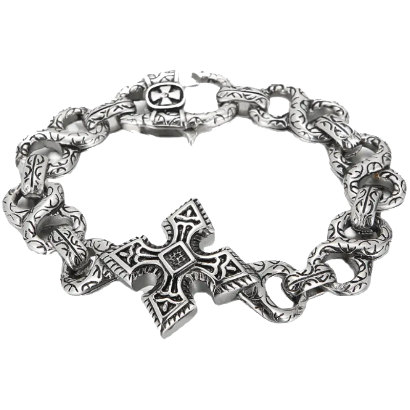 Infinity Chain Cross Stainless Steel Bracelet VRAFI