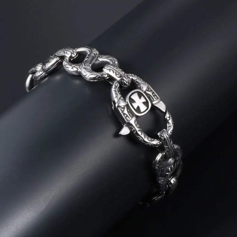 Infinity Chain Cross Stainless Steel Bracelet VRAFI