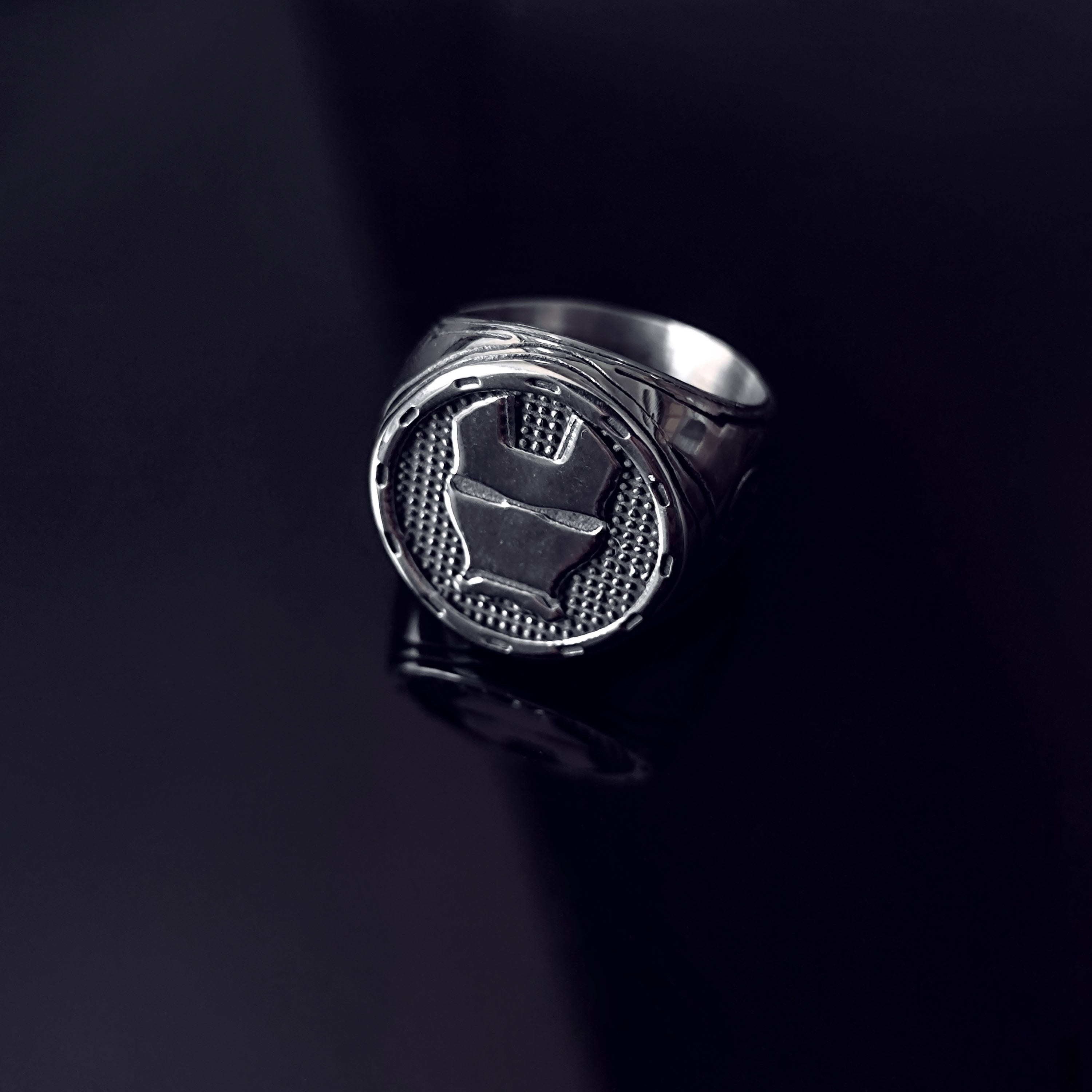 Iron Men Stainless Steel Ring-Vrafi Jewelry