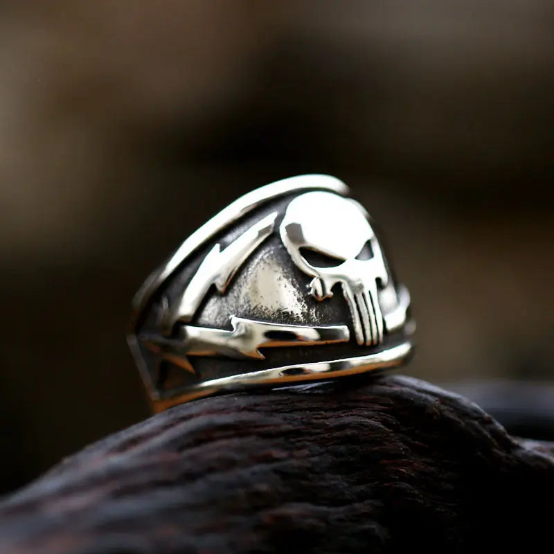 Lightning Punisher Stainless Steel Ring VRAFI