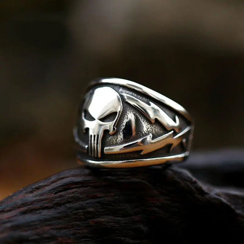 Lightning Punisher Stainless Steel Ring VRAFI