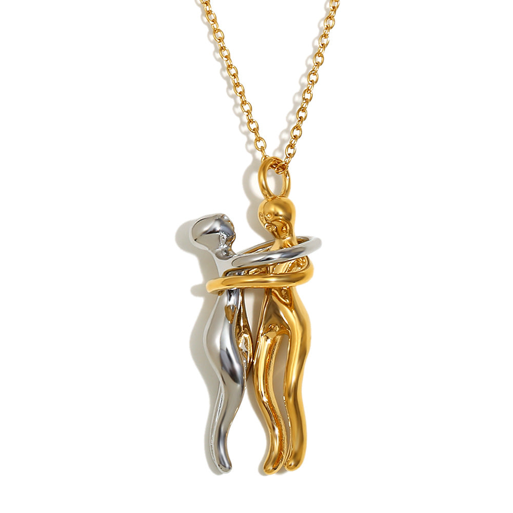 Lovers' Embrace Two-Tone Necklace
