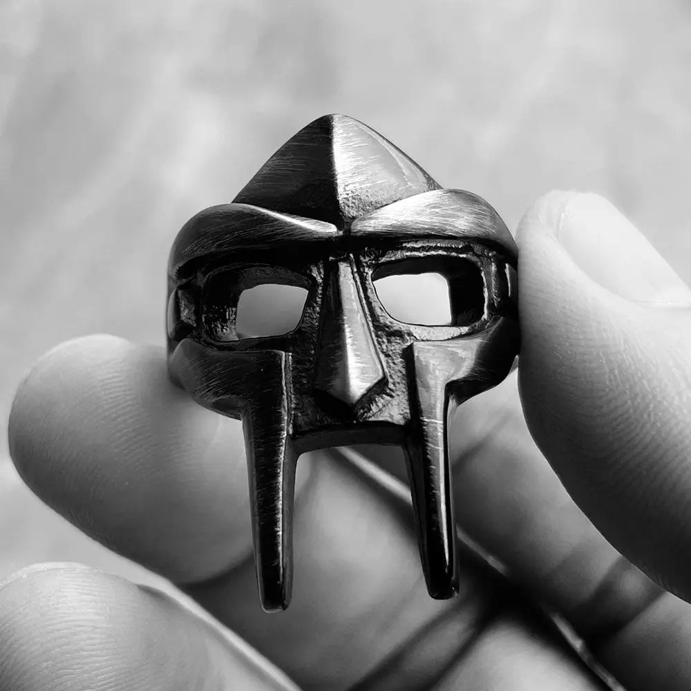MF Doom Mask Stainless Steel Ring - Vrafi Jewelry