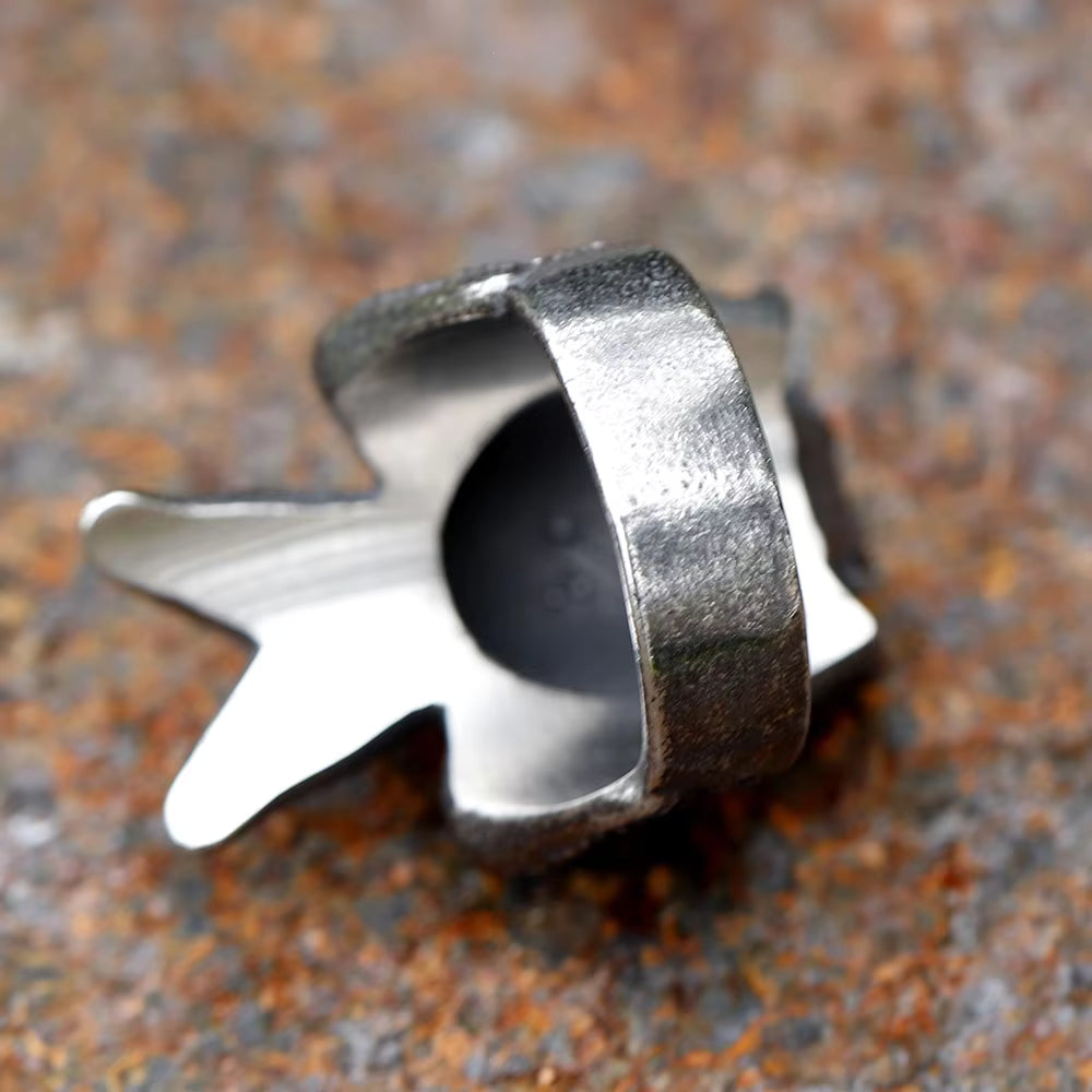 Blumenstruktur mit emailliertem Edelstahlring