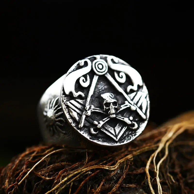 Masonic Skull Stainless Steel Ring VRAFI