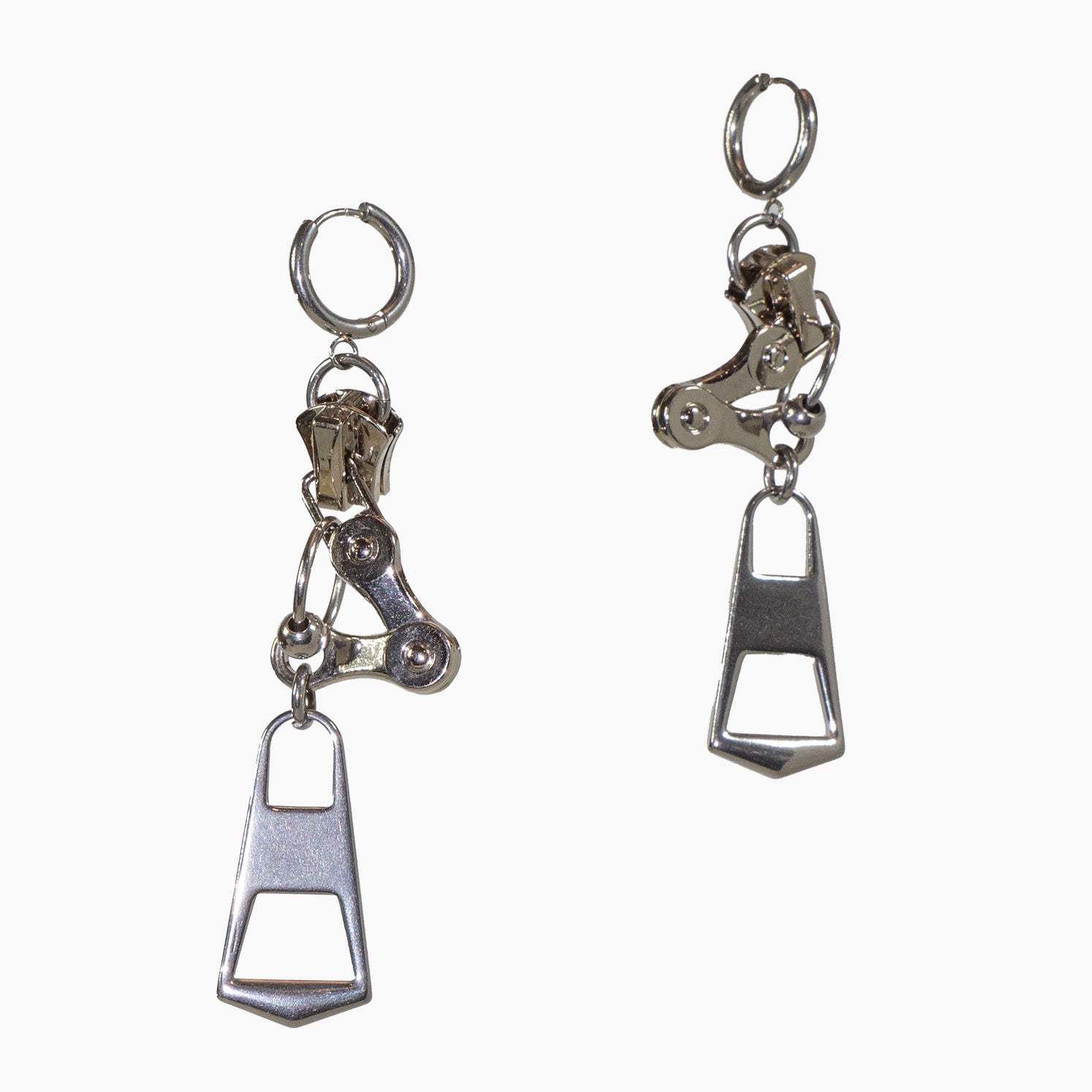 Mechanical Zipper Earrings