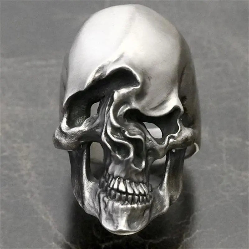 Melting Skull Stainless Steel Ring - Vrafi Jewelry