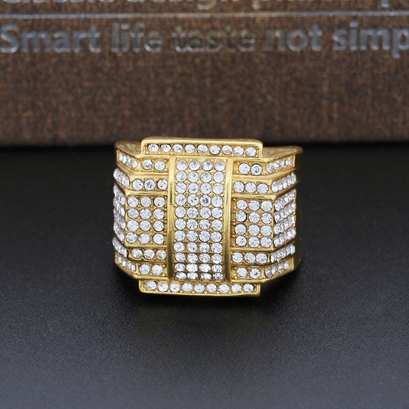 Anello in acciaio inossidabile a forma di corpo 3D