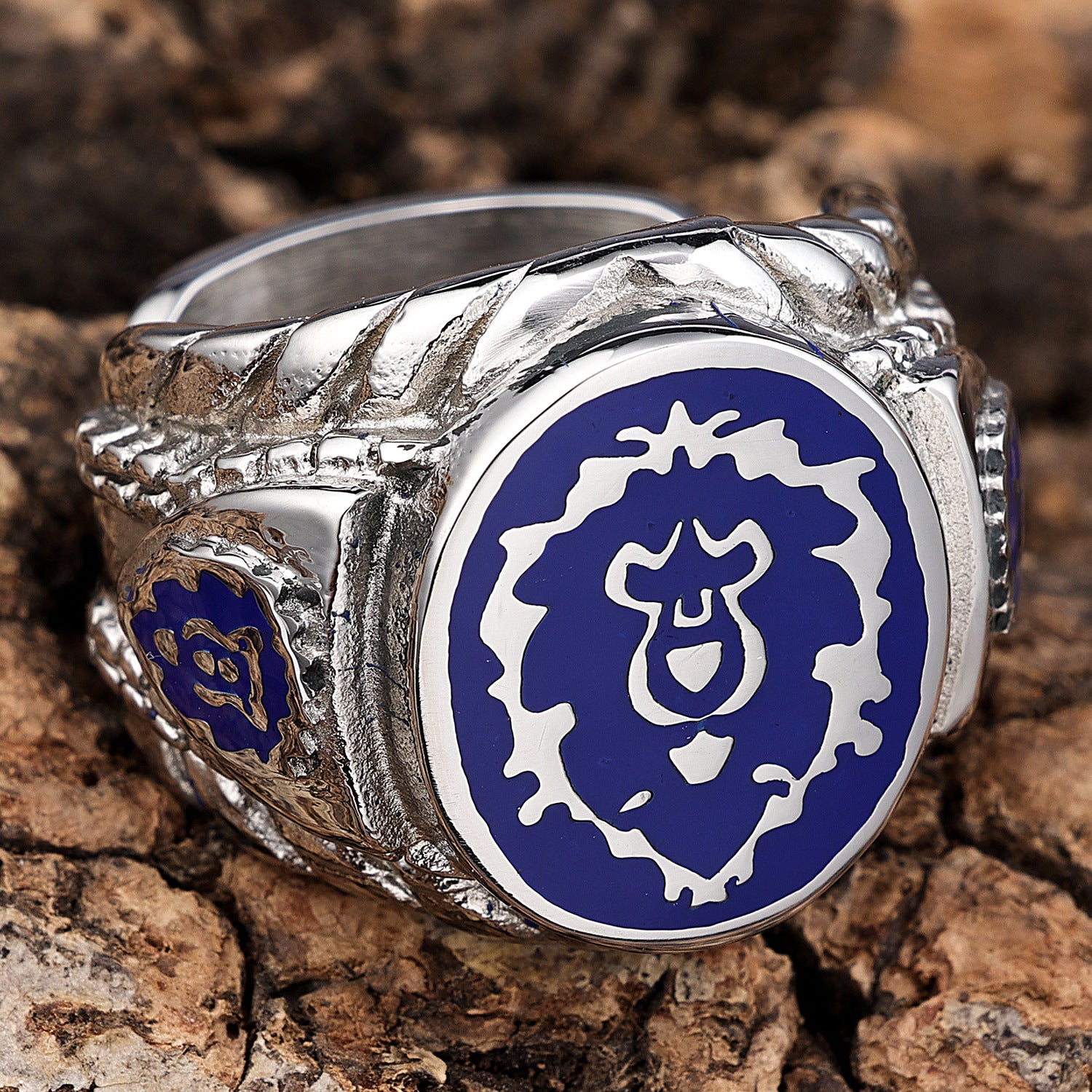 Anello in acciaio inossidabile a forma di corpo 3D