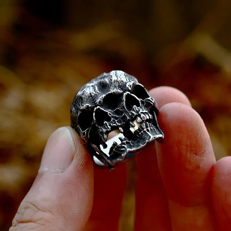 Merging Skull Stainless Steel Ring VRAFI