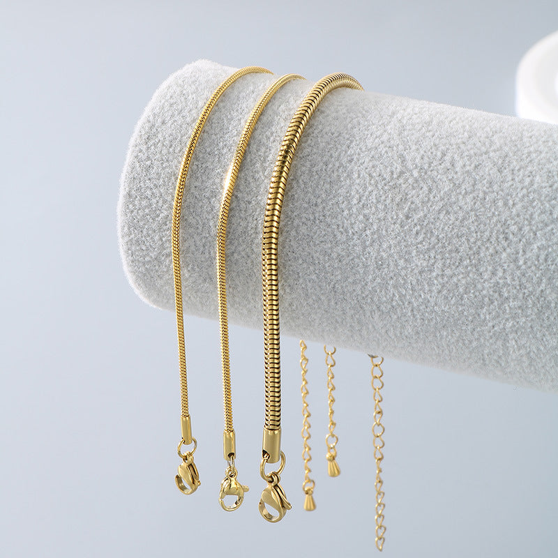 Bracelet Perlé Acier Inoxydable Albâtre