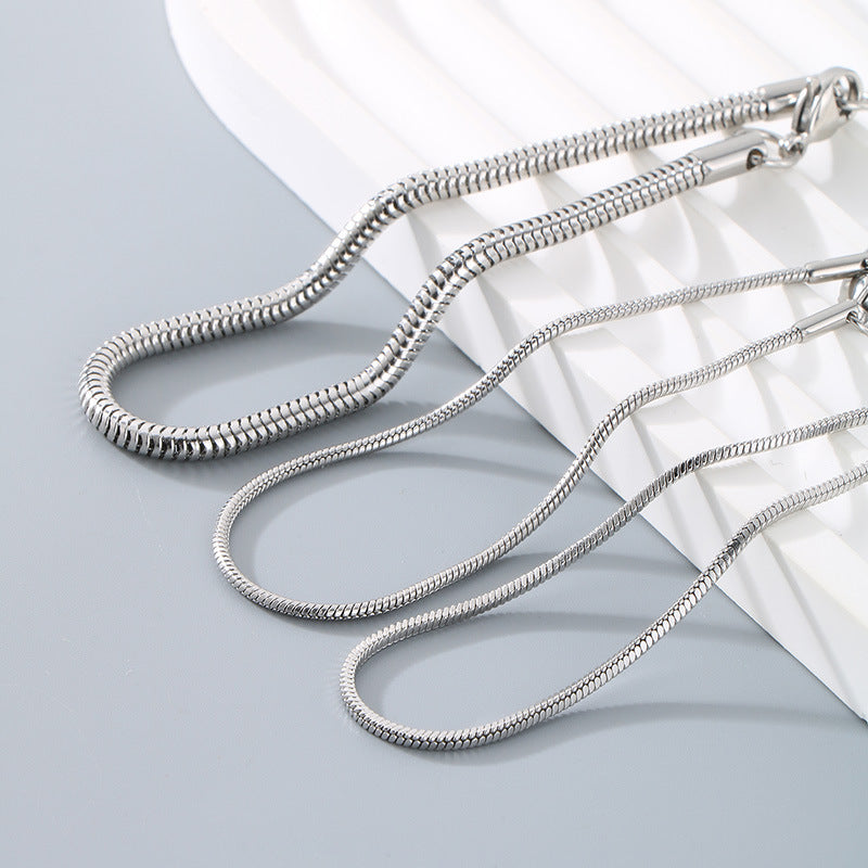 Minimalist Snake Bone Chain Bracelet