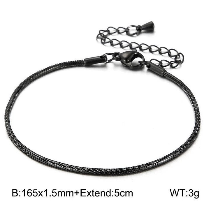 Minimalist Snake Bone Chain Bracelet