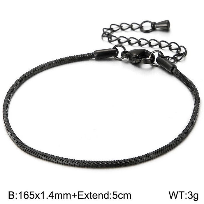 Minimalist Snake Bone Chain Bracelet