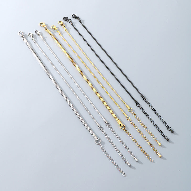 Minimalist Snake Bone Chain Bracelet