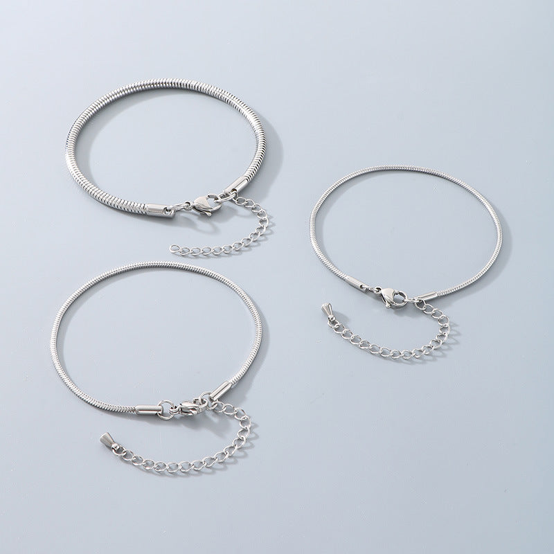 Minimalist Snake Bone Chain Bracelet