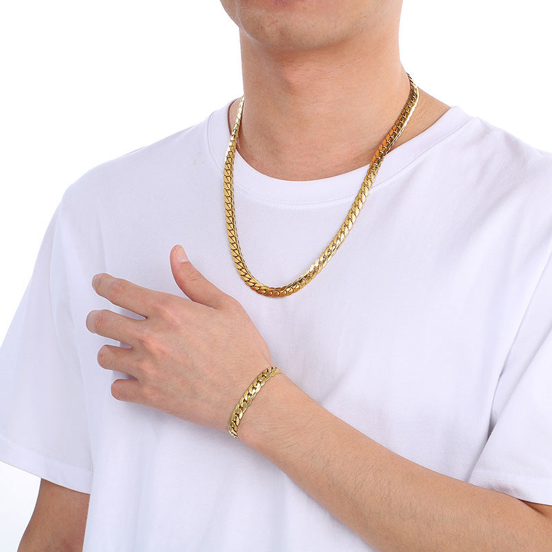 Bracelet Perlé Acier Inoxydable Albâtre