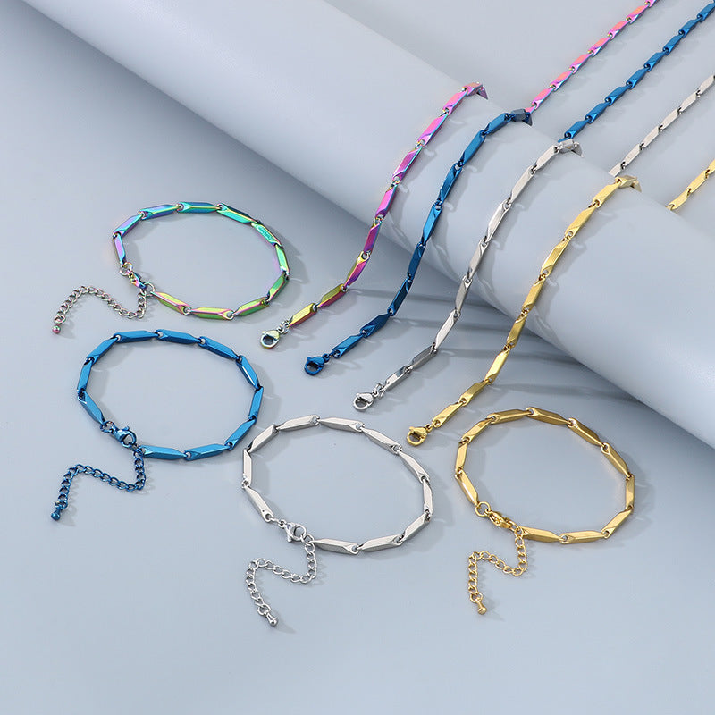 Bracelet Perlé Acier Inoxydable Albâtre