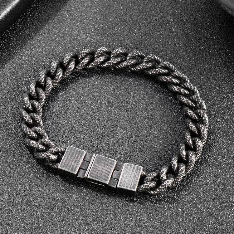 Mottled Cuban Link Stainless Steel Bracelet VRAFI