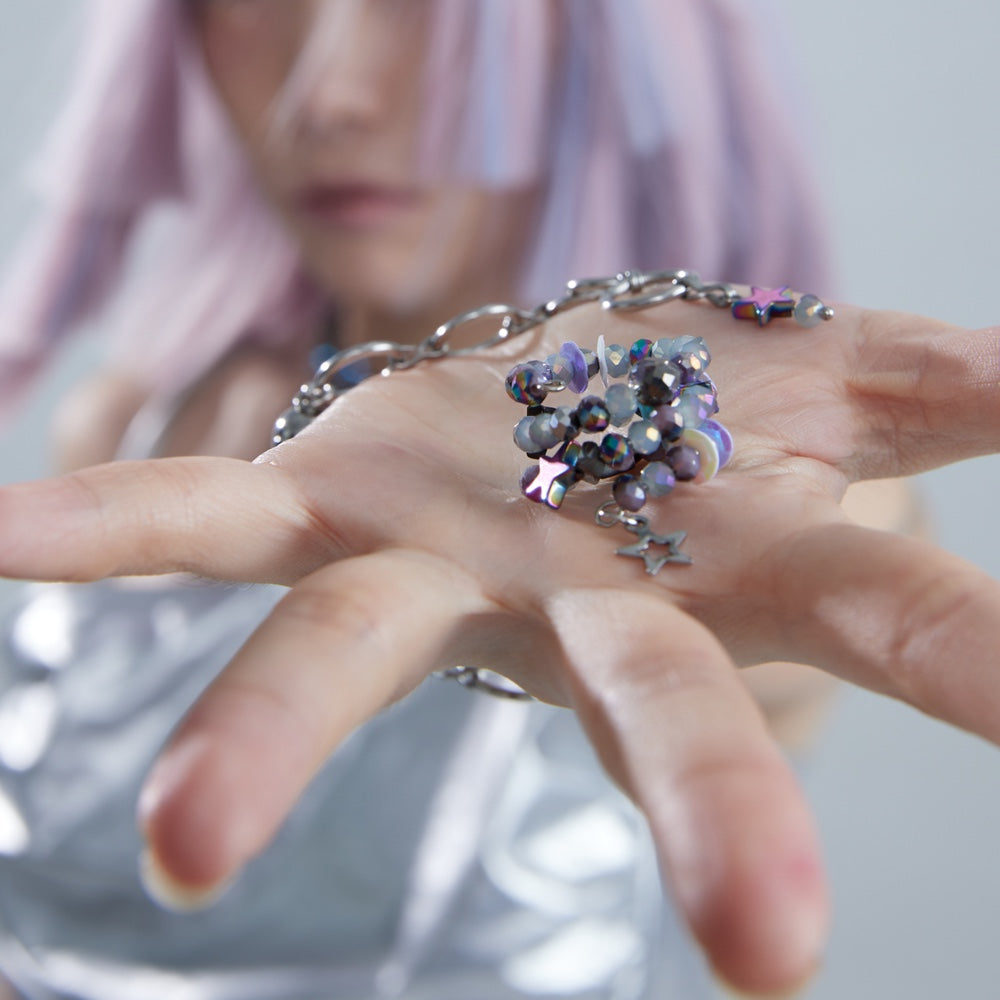 Multi-layered Star Colorful Crystal Ring