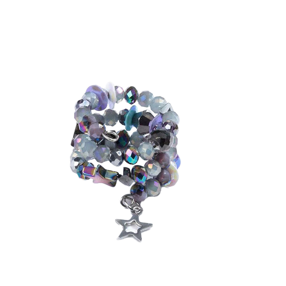 Multi-layered Star Colorful Crystal Ring