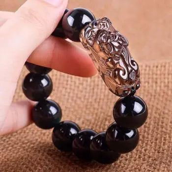 Natural Rainbow Eye Obsidian Bracelets Bangles Chakra Bracelet Vrafi Jewelry