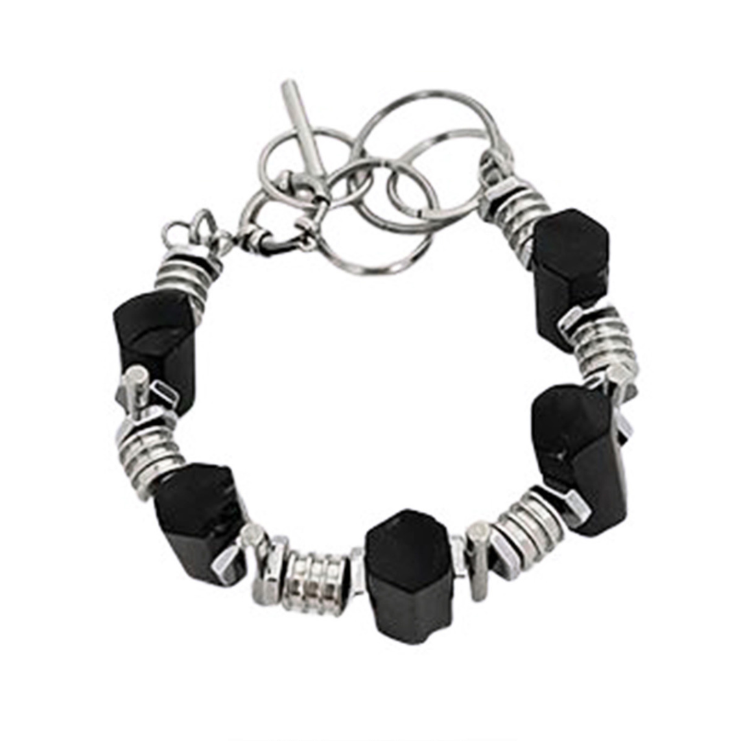 Natural Tourmaline Hand-Beaded Bracelet