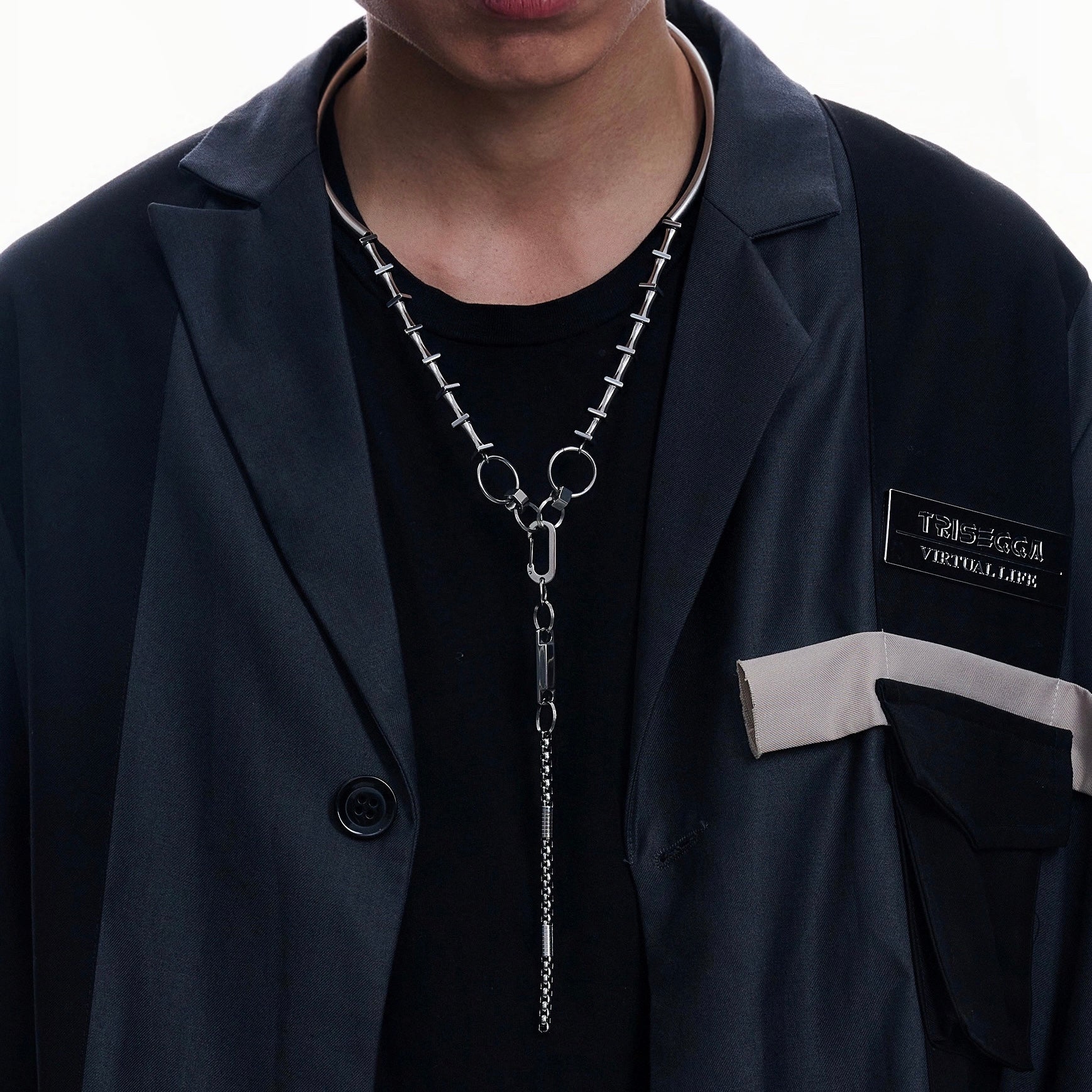 Neutral Punk Style Choker Necklace