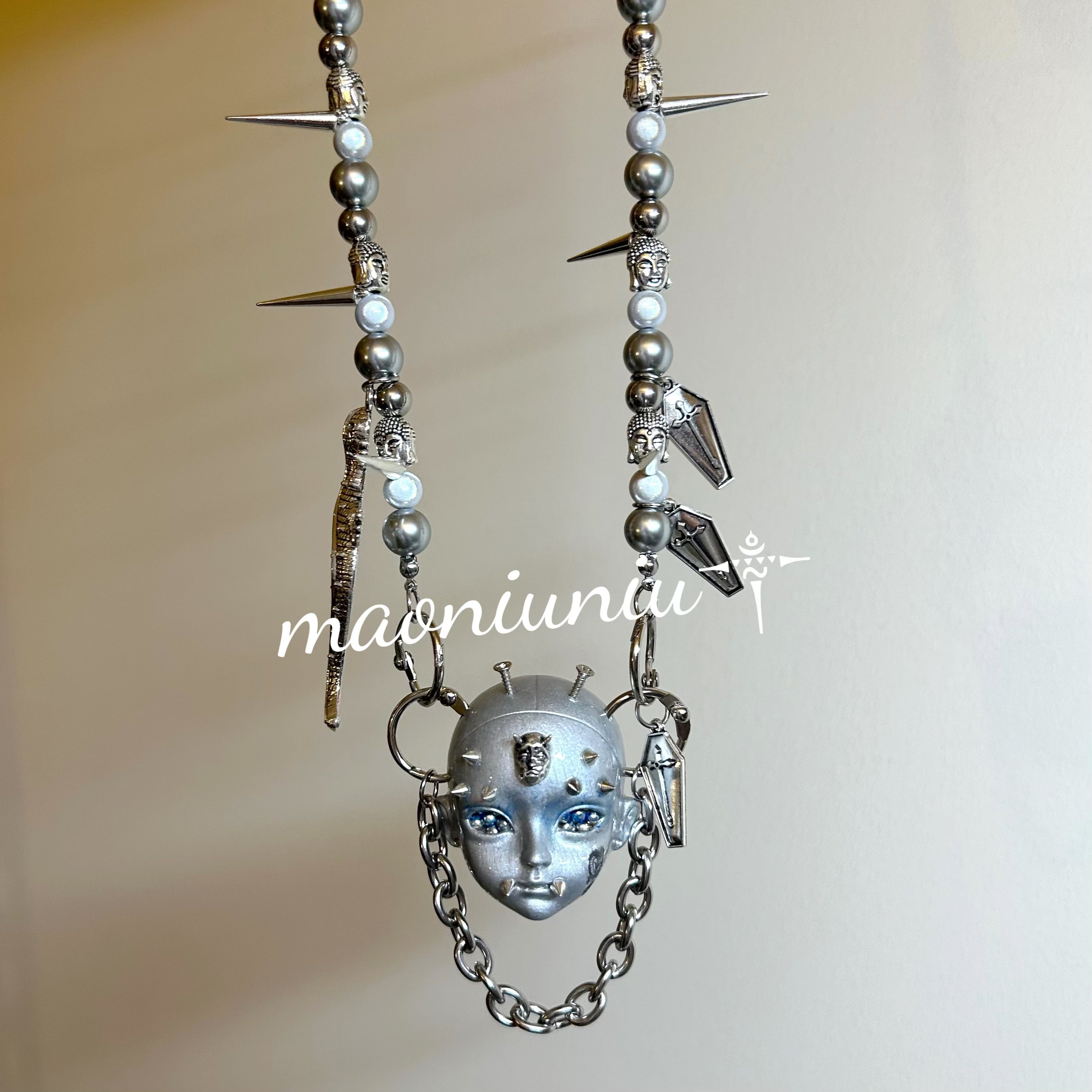 Punk mechanical snake-shaped necklace