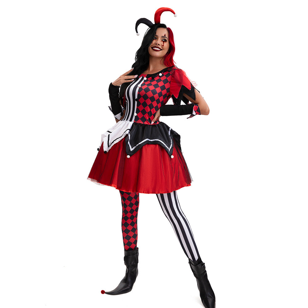 scary clown cosplay costume
