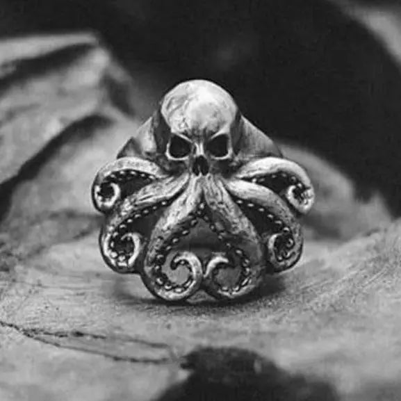 Octopus Skull Stainless Steel Ring - Vrafi Jewelry