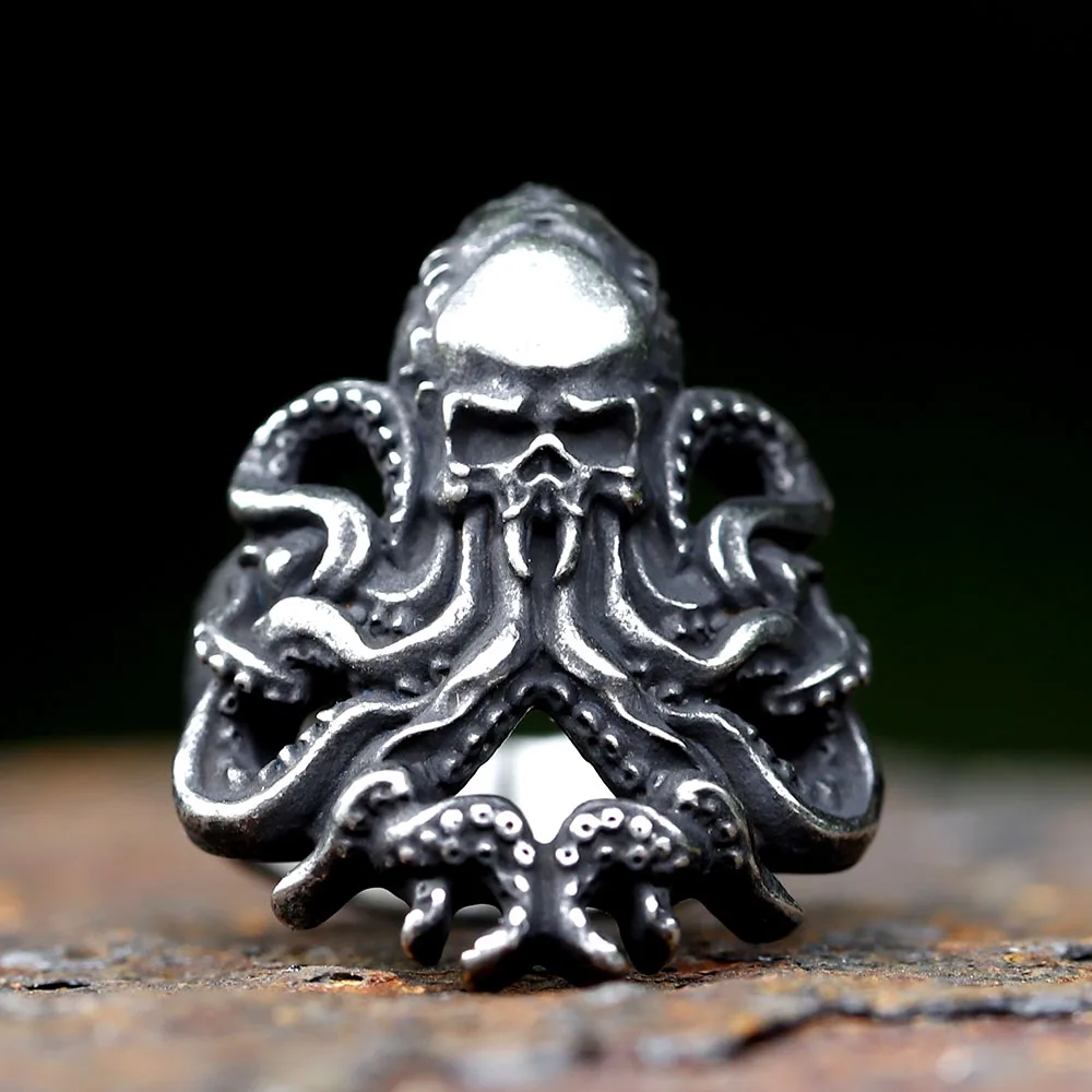 Octopus Skull Stainless Steel Ring