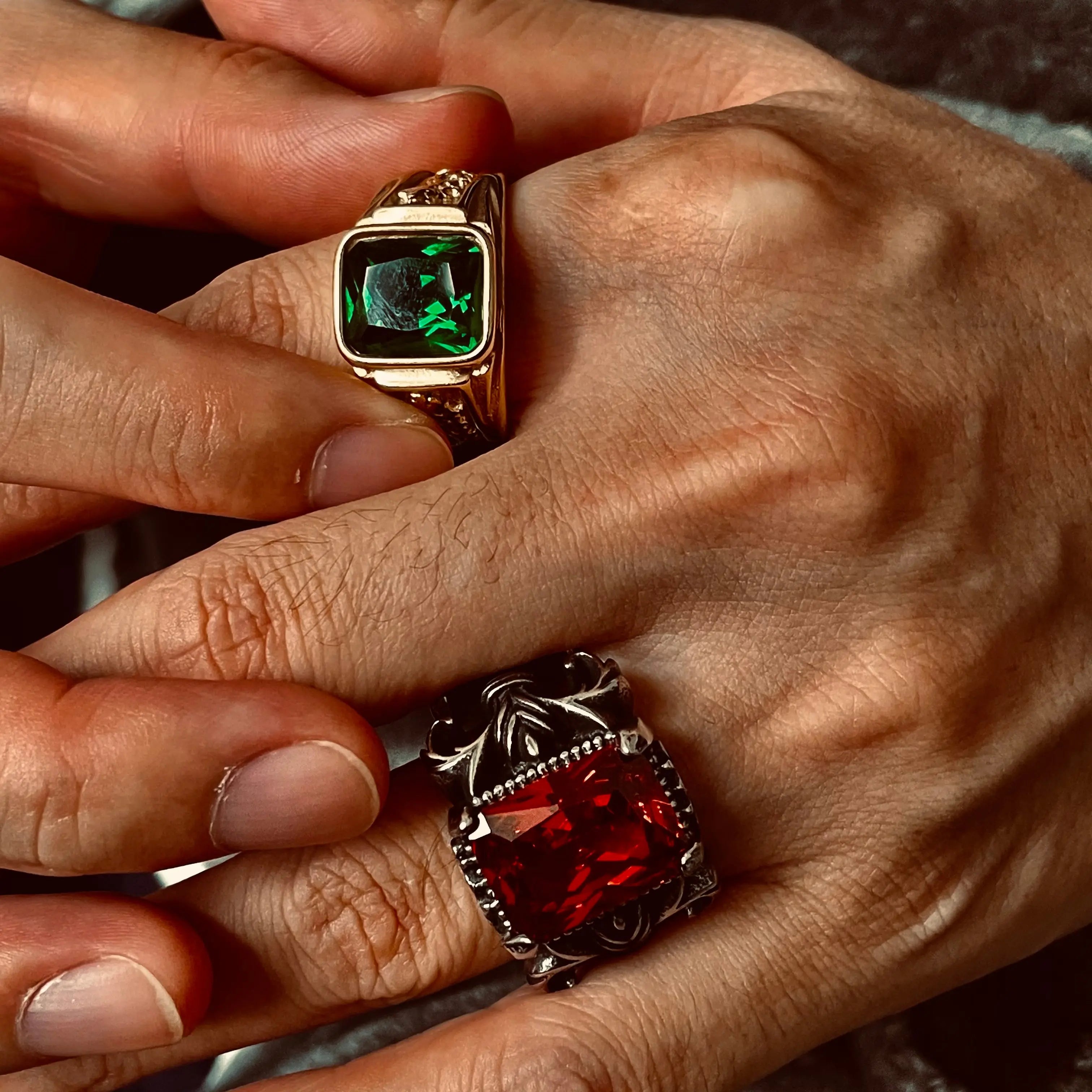 Phoenix Gold Plated Gemstone Ring - Vrafi Jewelry