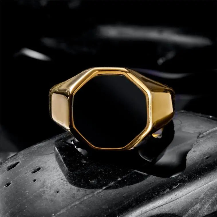 Polygon Stainless Steel Ring - Vrafi Jewelry