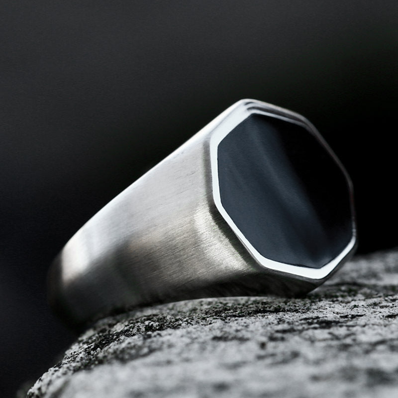 Polygon Stainless Steel Ring - Vrafi Jewelry