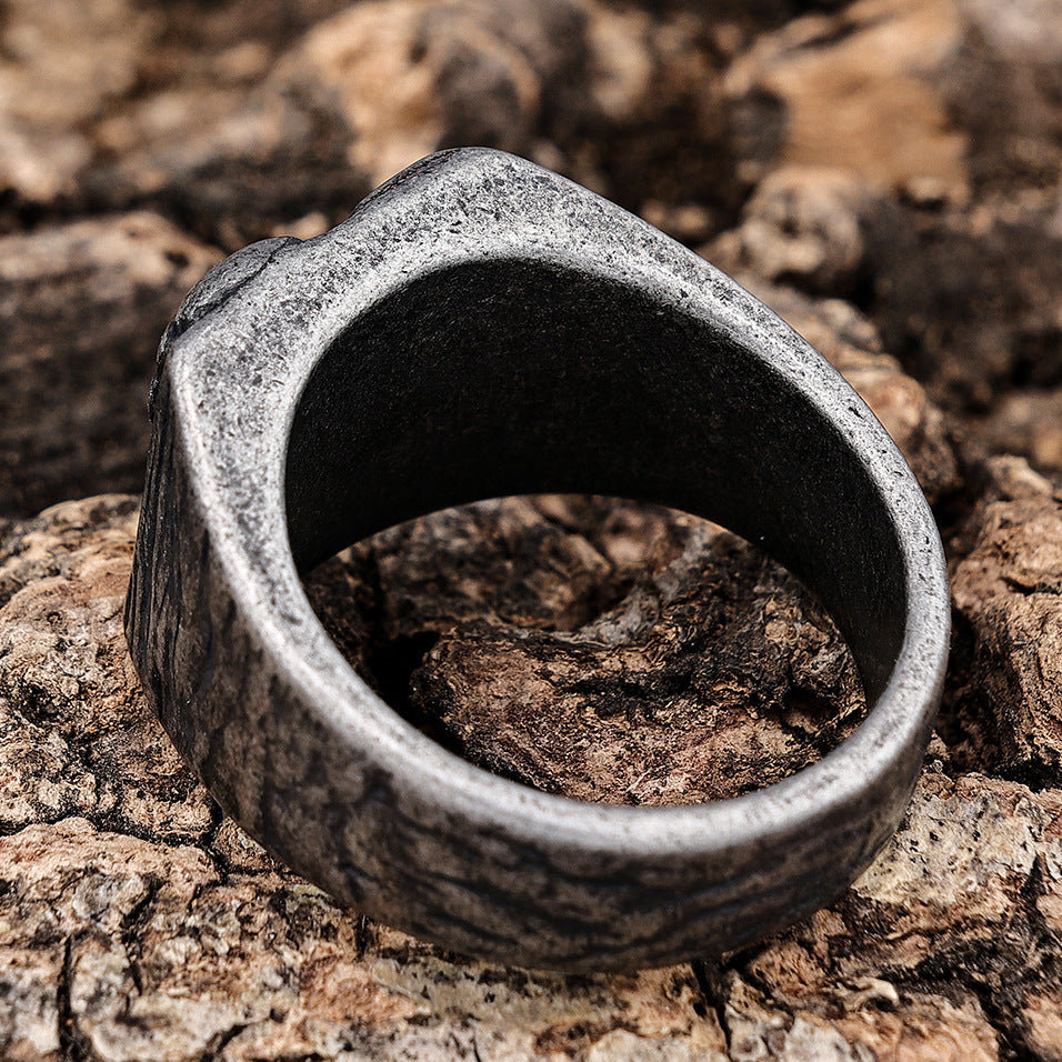 Anello in acciaio inossidabile a forma di corpo 3D