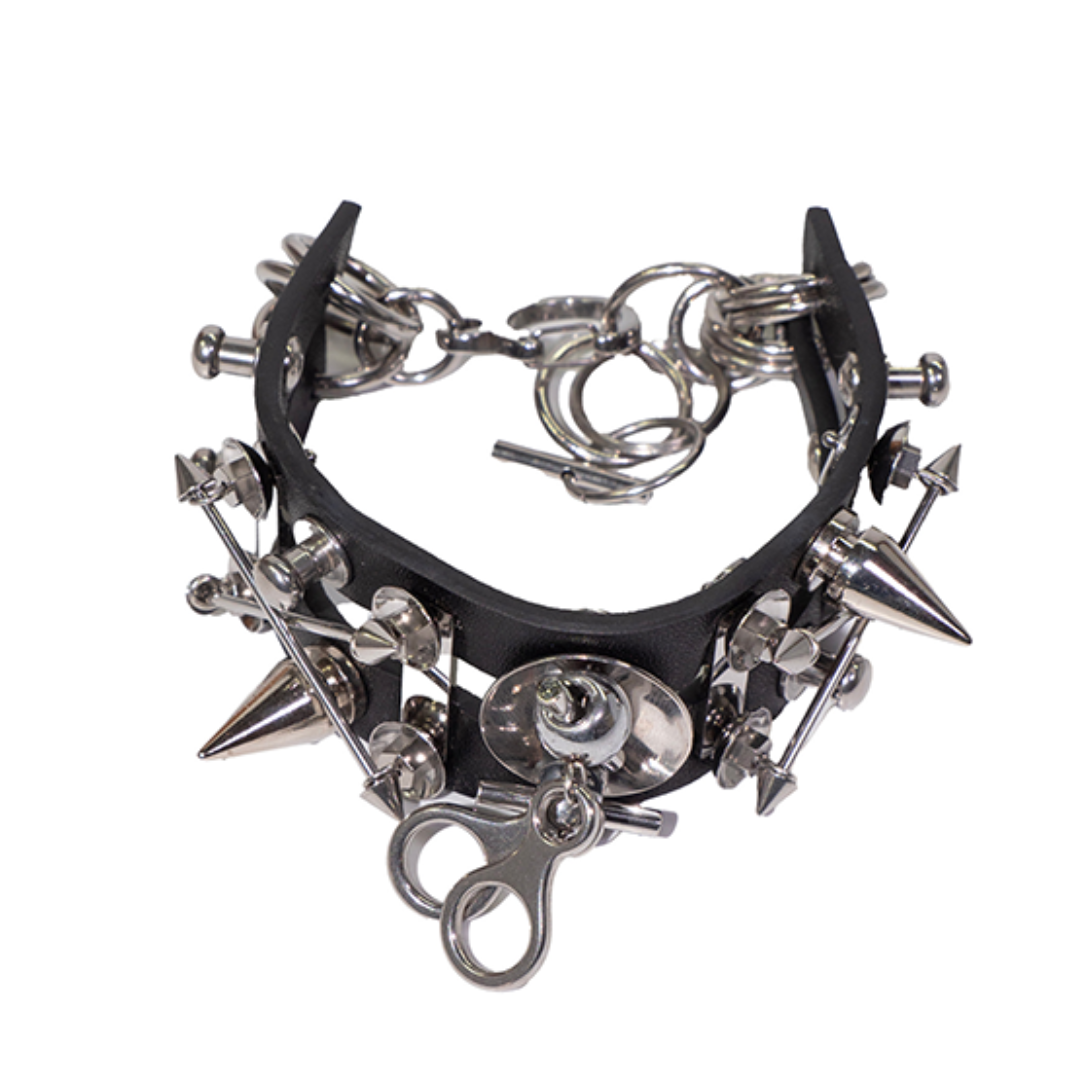 Punk Rivet Leather Bracelet