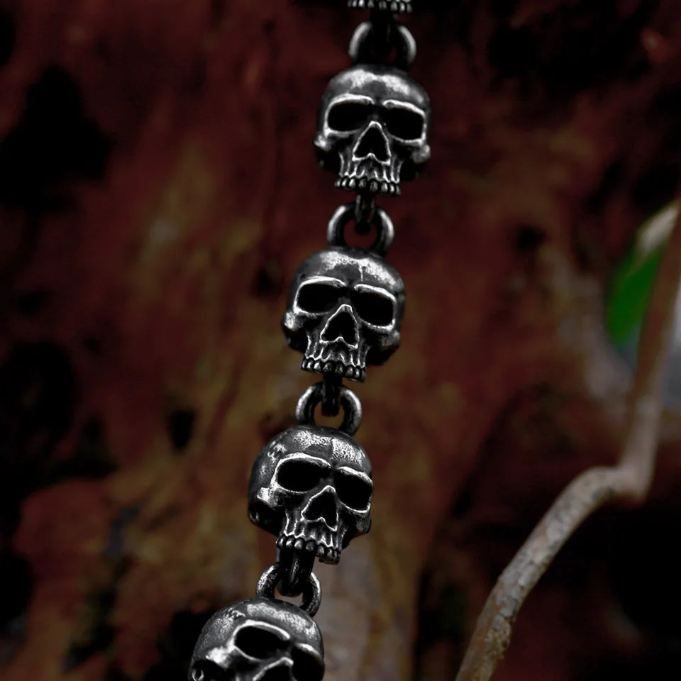Punk Skull Chain Stainless Steel Bracelet