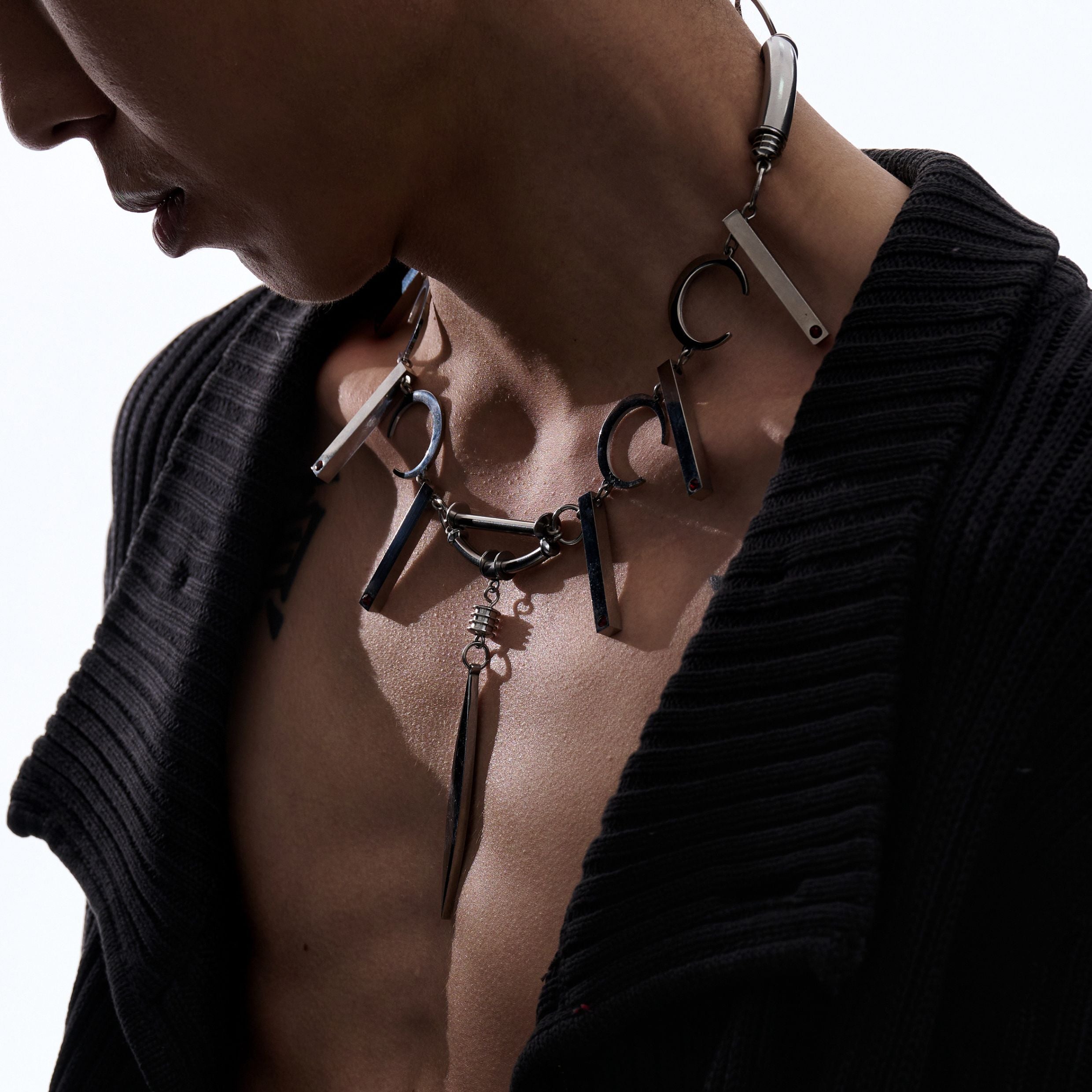 Punk style Adjustable Choker Necklace