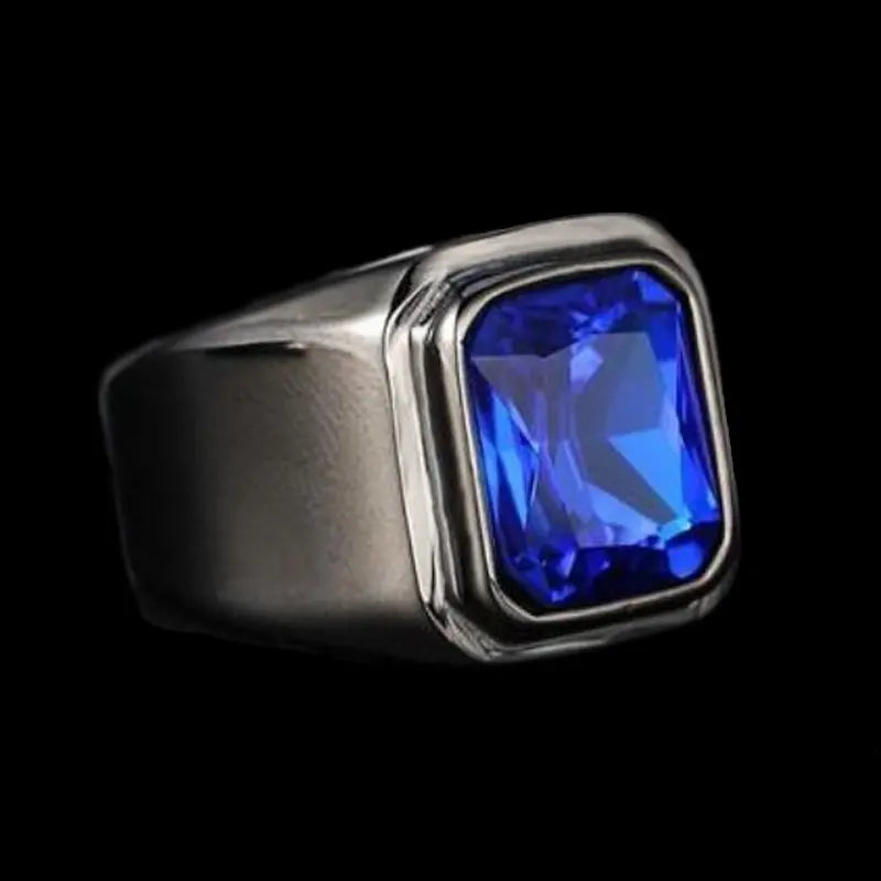 Radiant Cut Gemstone Gray Band Ring - Vrafi Jewelry